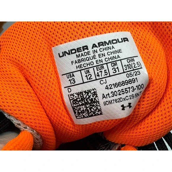 Under Armour HOVR Dawn 2.0 Boots Men's 13 NWOB Storm Waterproof Lace Up Orange